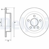 DELPHI BG4706C - Disco de freno