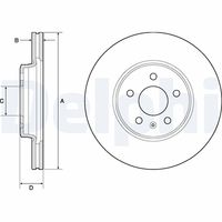 DELPHI BG4799C - Disco de freno