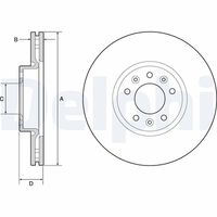 DELPHI BG4805C - Disco de freno