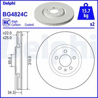 DELPHI BG4824C - Disco de freno