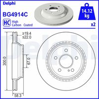 DELPHI BG4914C - Disco de freno