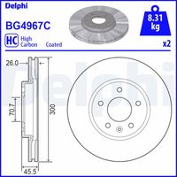 DELPHI BG4967C - Disco de freno