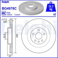 DELPHI BG4978C - Disco de freno