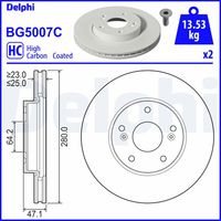 DELPHI BG5007C - Disco de freno