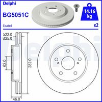 DELPHI BG5051C - Disco de freno