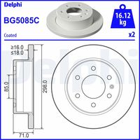 DELPHI BG5085C - Disco de freno