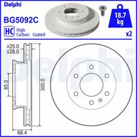 DELPHI BG5092C - Disco de freno