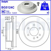 DELPHI BG5124C - Disco de freno