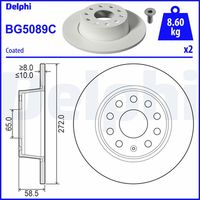 DELPHI BG5089C - Disco de freno