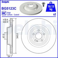 DELPHI BG5123C - Disco de freno