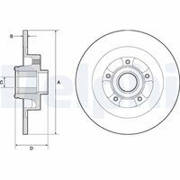 DELPHI BG9134RS - Disco de freno