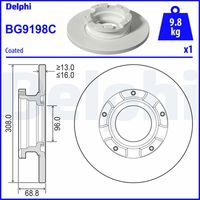 DELPHI BG9198C - Disco de freno