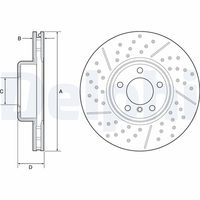 DELPHI BG9234C - Disco de freno