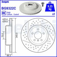 DELPHI BG9322C - Disco de freno