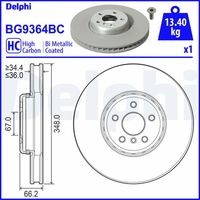 DELPHI BG9364BC - Disco de freno