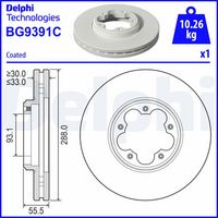 DELPHI BG9391C - Disco de freno