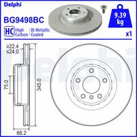 DELPHI BG9498BC - Disco de freno