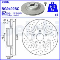 DELPHI BG9499BC - Disco de freno