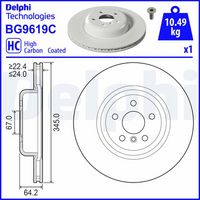 DELPHI BG9619C - Disco de freno