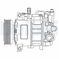 DELPHI CS20476 - Compresor, aire acondicionado