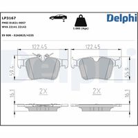 DELPHI LP3167 - Juego de pastillas de freno