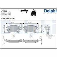 DELPHI LP3261 - Juego de pastillas de freno