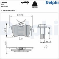 DELPHI LP3346 - Juego de pastillas de freno