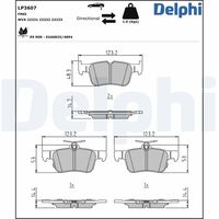 DELPHI LP3607 - Juego de pastillas de freno