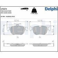 DELPHI LP3674 - Juego de pastillas de freno