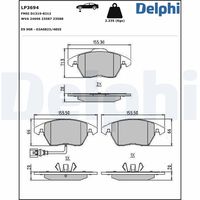 DELPHI LP3694 - Juego de pastillas de freno