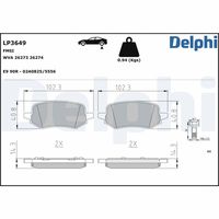 DELPHI LP3649 - Juego de pastillas de freno