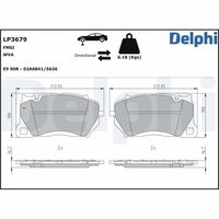 DELPHI LP3679 - Juego de pastillas de freno