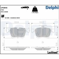 DELPHI LP3845 - Juego de pastillas de freno