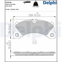 DELPHI LP3730 - Juego de pastillas de freno