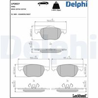 DELPHI LP3827 - Juego de pastillas de freno