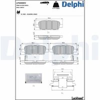 DELPHI LP5000EV - Juego de pastillas de freno