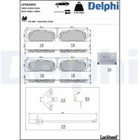 DELPHI LP5030EV - Juego de pastillas de freno