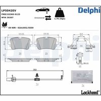 DELPHI LP5042EV - Juego de pastillas de freno