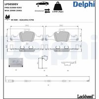 DELPHI LP5050EV - Juego de pastillas de freno