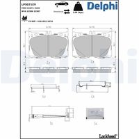 DELPHI LP5071EV - Juego de pastillas de freno