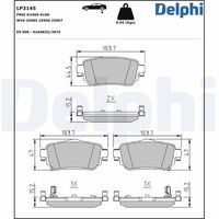 DELPHI LP3145 - Juego de pastillas de freno