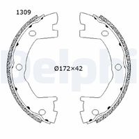 DELPHI LS2202 - Juego de zapatas de frenos, freno de estacionamiento