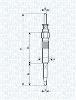 MAGNETI MARELLI 062900039304 - Bujía de precalentamiento