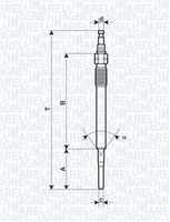 MAGNETI MARELLI 062900051304 - Bujía de precalentamiento