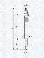 MAGNETI MARELLI 062900001304 - Bujía de precalentamiento