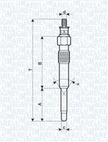 MAGNETI MARELLI 062900007304 - Bujía de precalentamiento