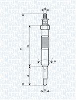 MAGNETI MARELLI 062900017304 - Bujía de precalentamiento