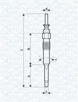 MAGNETI MARELLI 062900023304 - Bujía de precalentamiento