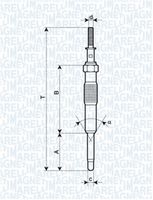 MAGNETI MARELLI 062900034304 - Bujía de precalentamiento