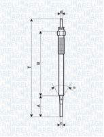 MAGNETI MARELLI 062900036304 - Bujía de precalentamiento